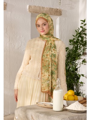 Fresh Scarfs Emmett Desen Rami Şal Tarçın Kabuğu