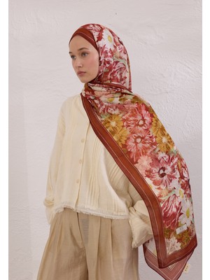 Fresh Scarfs Jasmine Joy Desen Rami Şal Kiremit