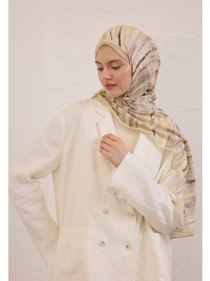 Fresh Scarfs Deia Desen Rami Şal Bej