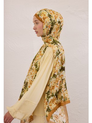 Fresh Scarfs Cherry Blossom Desen Rami Şal Gün Işığı