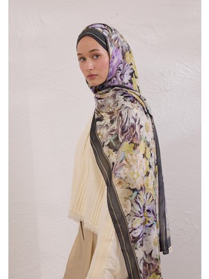 Fresh Scarfs Jasmine Joy Desen Rami Şal Antrasit