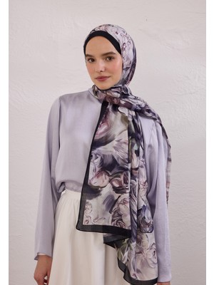 Fresh Scarfs Nerissa Desen Rami Şal Derin Mor
