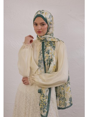 Fresh Scarfs Emmett Desen Rami Şal Koyu Yeşil
