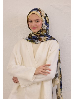 Fresh Scarfs Beauty Blossom Desen Rami Şal Butter