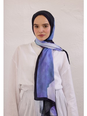 Fresh Scarfs Color Waves Desen Rami Şal Mavi
