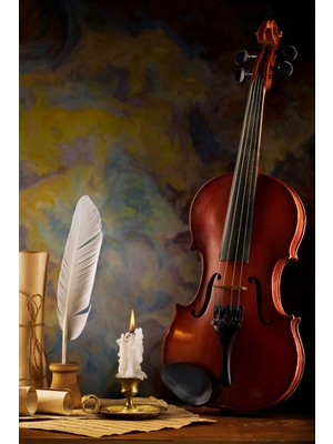 Aden Dijital Dekoratif  En Güzel Köşenize Huzur Müzik ve Mum Dekor Kanvas Tablo