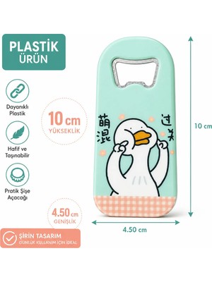 LUXMON Kawaii Duck Buzdolabı Magnetli Kapak Şişe Açacağı