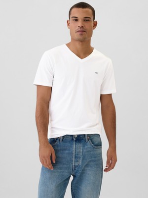 Gap Erkek Beyaz Gap Logo Everyday Soft T-Shirt