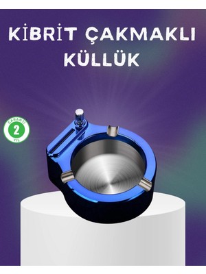 Epilons Dekoratif Çakmaklı Küllük Kolay Temizlenebilir Metal