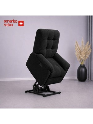 Smarto Relax Porto Liftli Tv Koltuğu Çift Motorlu Elektrikli Hasta Koltuğu Polyester Kumaş Baba Koltuğu