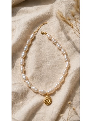 Sun Jewellery Nautilus Barok Inci Kolye