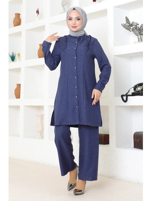Missvalle Fırfır Detaylı Takım Indigo 19224