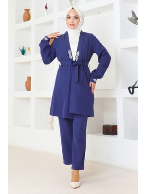 Missvalle Taş Detaylı Takım Indigo 19203