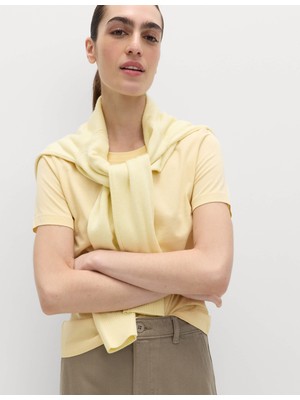 Marks & Spencer Saf Pamuklu Yuvarlak Yaka T-Shirt