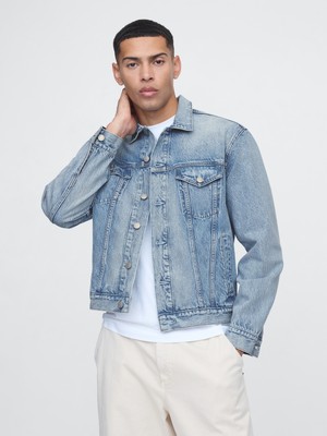 Gap Erkek Mavi Icon Denim Ceket