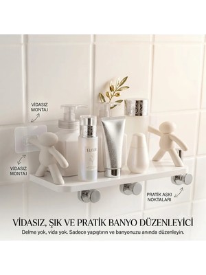 Şirin Home Vidasız  Şık ve Pratik Banyo Düzenleyici