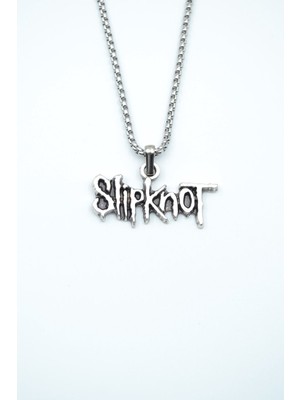 IDR Slipknot Gümüş Kaplama Örme Zincir Kolye