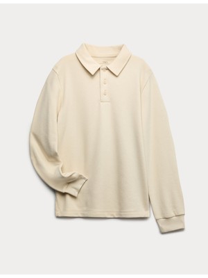 Marks & Spencer Pamuk Karışımlı Polo Yaka Üst (6-16 Yaş)