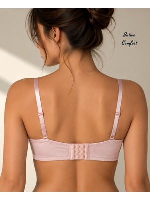 Intive Lingerie Softlift C Cup Destekli Balenli Lazer Kesim Straplez Lotus Kesim Askılı Parlak Ithal Sütyen