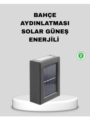 Herşey Trend Solar Dış Mekan Aplik Su Geçirmez Dayanıklı LED Aydınlatmalı