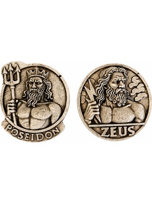 Antioch Art and Design Poseidon Zeus Ikili Yunan Mitolojisi Magnet Seti Dekoratif Magnet Hediyelik
