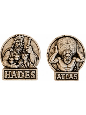 Antioch Art and Design Hades Atlas Ikili Yunan Mitolojisi Magnet Seti Dekoratif Magnet Hediyelik