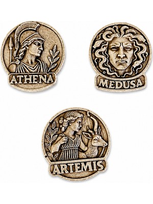 Antioch Art and Design Athena Medusa Artemis Üçlü Yunan Mitolojisi Magnet Seti Dekoratif Magnet Hediyelik