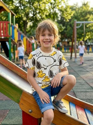 Ugly Duck 05-14 Yaş Snoopy T-Shirt - Ekru