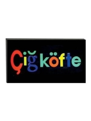 Herşey Trend Işıklı Tak Çalıştır Hazır Tabela Çiğ Köfte