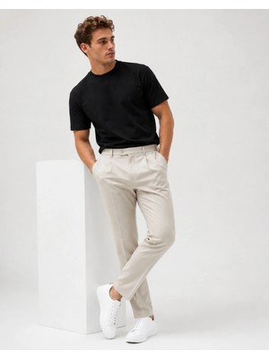 Karel Butik Premium Siyah Regular %100 Pamuk Bisiklet Yaka Siyah Tişört