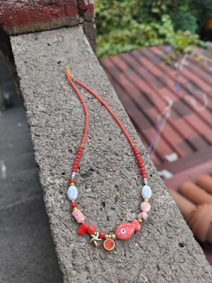 El Yapımı Tasarım Boncuk Kolye Şık Hediyelik