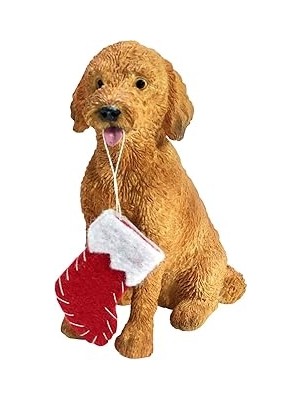 Uravas Store Sandicast Noel Süslemeli Goldendoodle Noel Süsü, Çok Renkli (XSO24201)