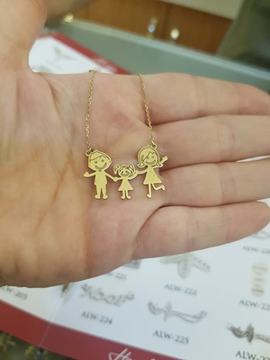 Canka Gümüş Aile Kolyesi