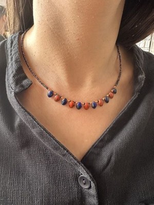 El Yapımı Tasarım Boncuk Kolye Şık Hediyelik