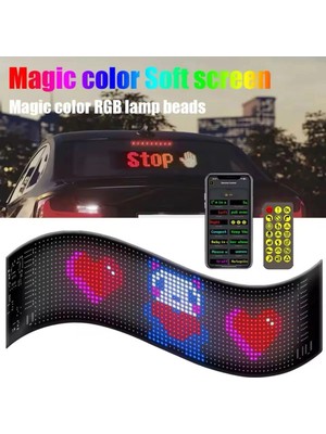 Drop Tedarik LED Panel Cama Yapışan Telefon Kontrollü LED Ekran Panel 16*64 LED Sayısı