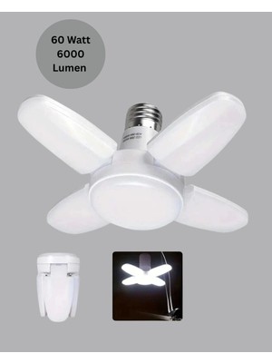 Herşey Trend Enerji Tasarruflu LED Ampül 60 Watt 4 Kollu Beyaz Işık