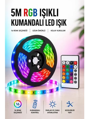 Nemere İthalat 5m Rgb Işıklı Her Ortama Uygun LED Işık Nemere Ithalat