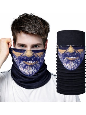 Ankaverse Sakallı Yüz Desenli Baf Buff – Çok Amaçlı Boyunluk &amp; Maske 1 No (5286)