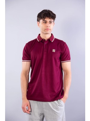 Mckanzie 8261 Ayaklı Yaka Kol Ucu Çizgili Kısa Kol T-shirt