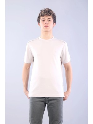 Mckanzie 4625 Modal Kumaş Omuz Trikolu O Yaka T-shirt