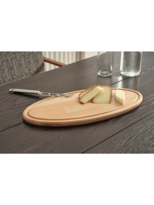 Empressco Doğal Kayın Ahşap Oval Sunum ve Şarküteri Tabağı