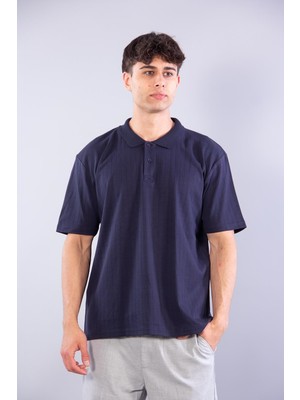 Mckanzie 4051 Düğmeli Yakalı Kendinden Şeritli T-shirt