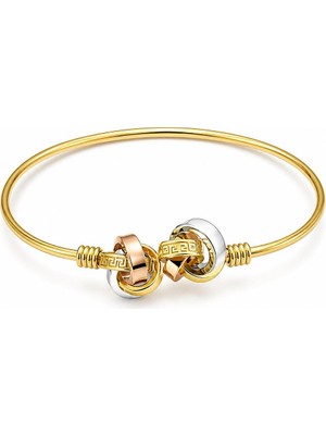 Sembol Gold 14 Ayar Üç Renk Düğüm Kelepçe Altın Bileklik 3,30 Gram 6,0 cm