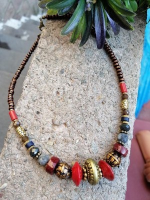 El Yapımı Tasarım Boncuk Kolye Şık Hediyelik