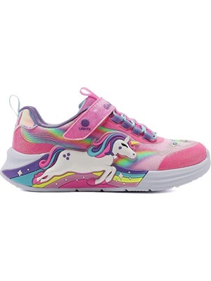 Skechers Unıcorn Chaser Çocuk Günlük Işıklı Ayakkabı 302298L-PKMT Çok Renkli