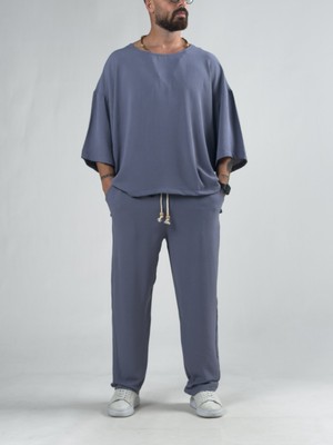 Cocopelli Oversize Gri Keten Takım COC3201