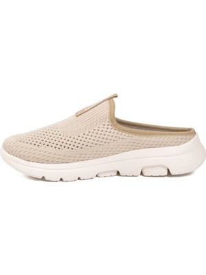 Noka Bej Anorak Memory Foam Kadın Terlik Nina G