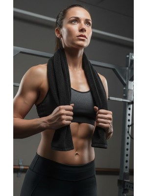 30 x 85 cm Fitness Havlusu, Spor Havlusu, Sporcu Havlusu, Antreman Havlusu, Gym Havlusu