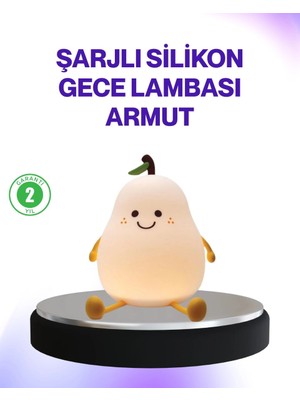 Herşey Trend Şarjlı Armut Masa Lambası Renk Değiştiren LED Gece Işığı
