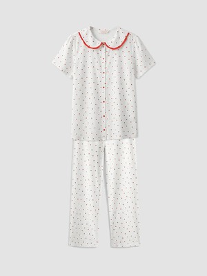 Lc Waikiki Yeni Sezon Bebe Yaka Puantiyeli Hamile Pijama Takımı
